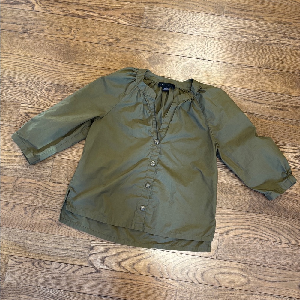 Sanctuary poplin button blouse
